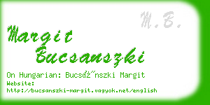 margit bucsanszki business card